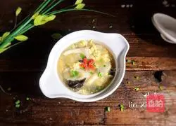 Oil mushroom eggs Illustration of how to make soup 18