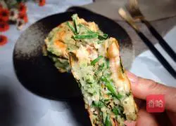 Illustration of how to make shrimp and chive cake 9