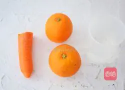 Illustration of how to make orange carrot juice 1