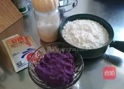 Illustration of how to make purple sweet potato buns 2