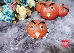 Illustration of how to make Angry Birds Bean Paste Buns 15