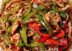 Illustration of how to stir-fry shredded pork with pepper 10