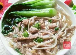 Illustration of how to make shredded pork noodles 4