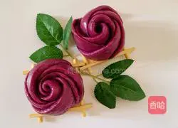 Illustration of how to make purple sweet potato and rose steamed buns 11