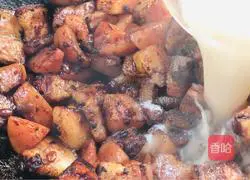 Illustration of peach braised pork 12