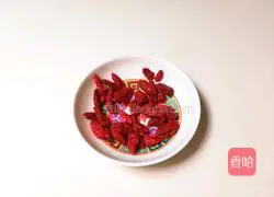 Illustration 3 of how to make egg drop with cinnamon and wolfberry stuffed with wine.