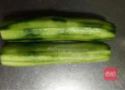 Illustration of how to make cucumber stuffed with meat 2
