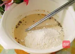 Sesame Illustration of making milk pancakes 6
