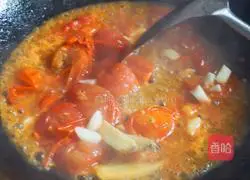 Illustration of how to make tomato and egg noodles 4