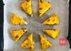 Illustration of how to make chia seed and red date scone 15