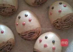 Illustration of how to steam cute chestnut buns 8