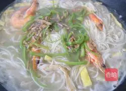 Green pepper meat Illustration of how to make silken shrimp noodles 10