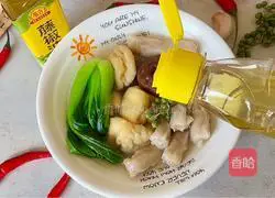 Illustration of how to soak swallow dumplings and beans in soup 9