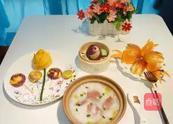 Illustration of how to make colorful rose steamed buns 18