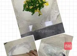 Illustration of how to make hand cake and leek box 4