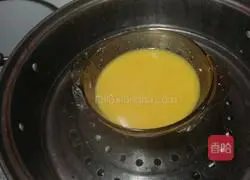 # steamed vegetables# Illustration of how to make walnut steamed egg custard 8