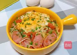 Illustration of tomato and egg braised noodles 16