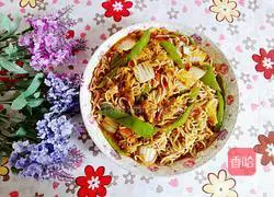 Illustration of how to make fried instant noodles 10