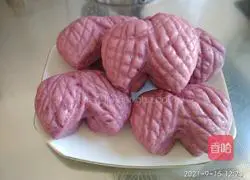 Illustration of how to make purple sweet potato buns 12
