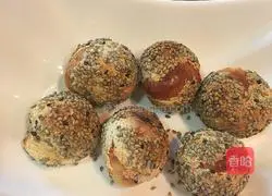 Handmade snacks- Illustration of how to make sesame balls (air fryer version) 9