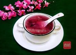 Purple sweet potato and white fungus soup recipe 17