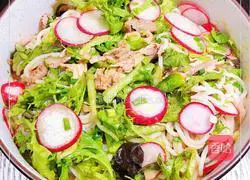 Illustration of how to make cold chicken shredded rice noodles 16