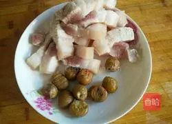 Illustration of how to make chestnut braised pork 3