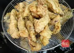 Fry Illustration of how to make crispy pork 7