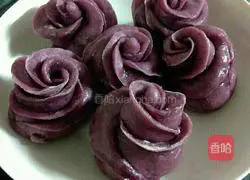 Purple Sweet Potato Rose Steamed Buns Recipe Illustration 22