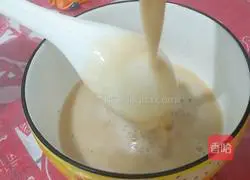 Illustration of how to make red dates, almonds and millet paste 8