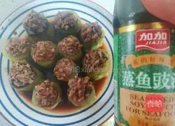 Illustration of how to make cucumber stuffed with meat 9