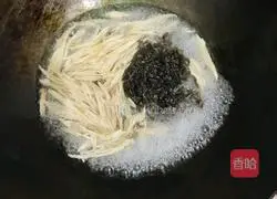 Illustration of how to make seaweed and yuba soup 2