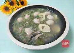 Illustration of how to make water shield soup 8