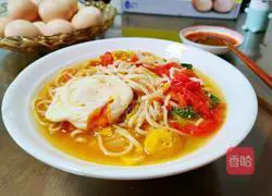 Illustration of how to make fresh vegetable and egg noodles 9