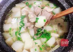 Illustration of how to make healthy radish and mutton soup 14