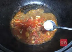 Illustration of how to make tomato and egg fried noodles 10