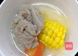Corn, radish and pork ribs Illustration of how to make soup 7