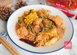 Illustration of how to make spicy fried instant noodles 17