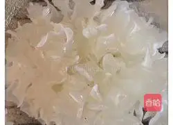 Illustration of how to make Osmanthus, Soap, Peach Gum and Tremella Soup 4