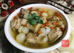 Illustration of how to make braised lamb chops with fresh longan 10