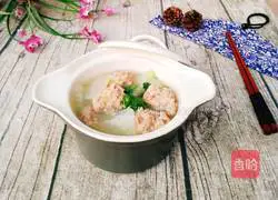 Winter Melon Meatball Soup Recipe Illustration 10