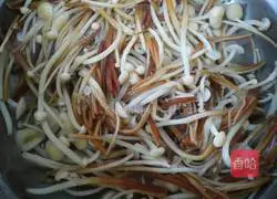 Illustration of how to make cold enoki mushrooms 5