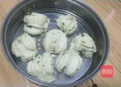 Illustration of homemade green onion rolls 10