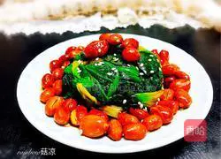 Illustration of how to make cold spinach with nuts 9