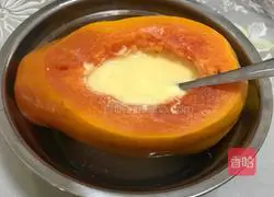 Illustration of how to make papaya milk stewed with eggs 10