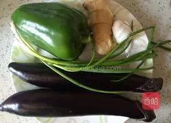 Illustration of how to make fried eggplant with pepper 1
