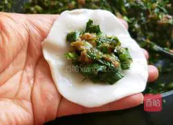 Illustration of how to make leek and pork dumplings 11