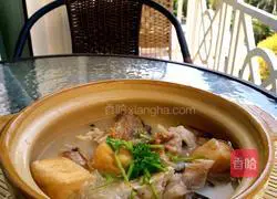 Fish head Illustration of how to make bean soup 8