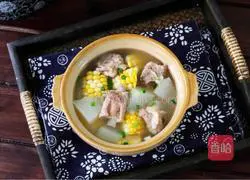 Winter Melon and Corn Pork Ribs Soup Recipe Illustration 11
