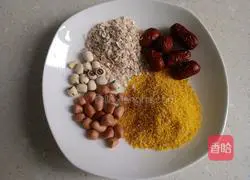 Illustration of making oat and grain soy milk 1